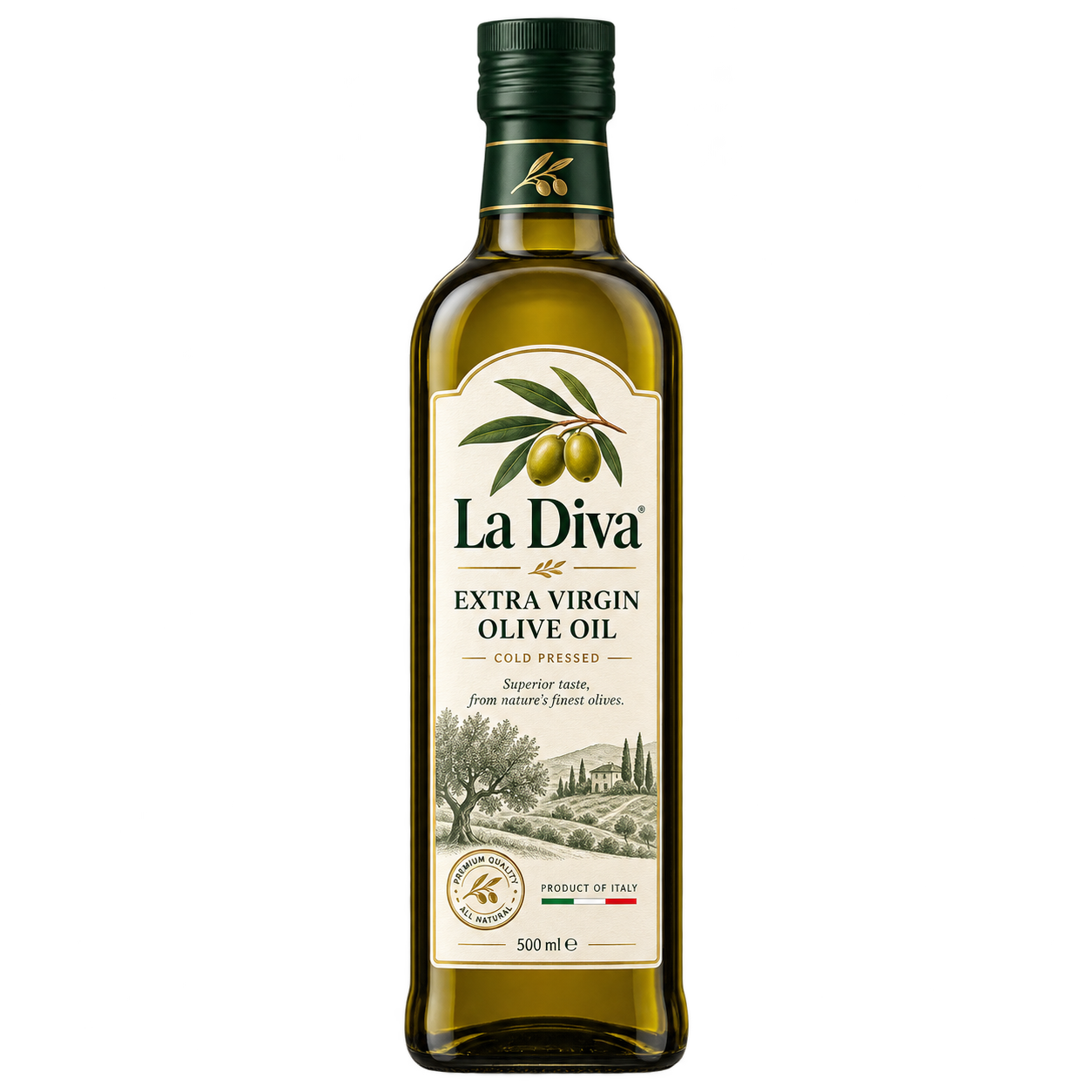 Pure Olive Oil — la Diva professional food product Laos