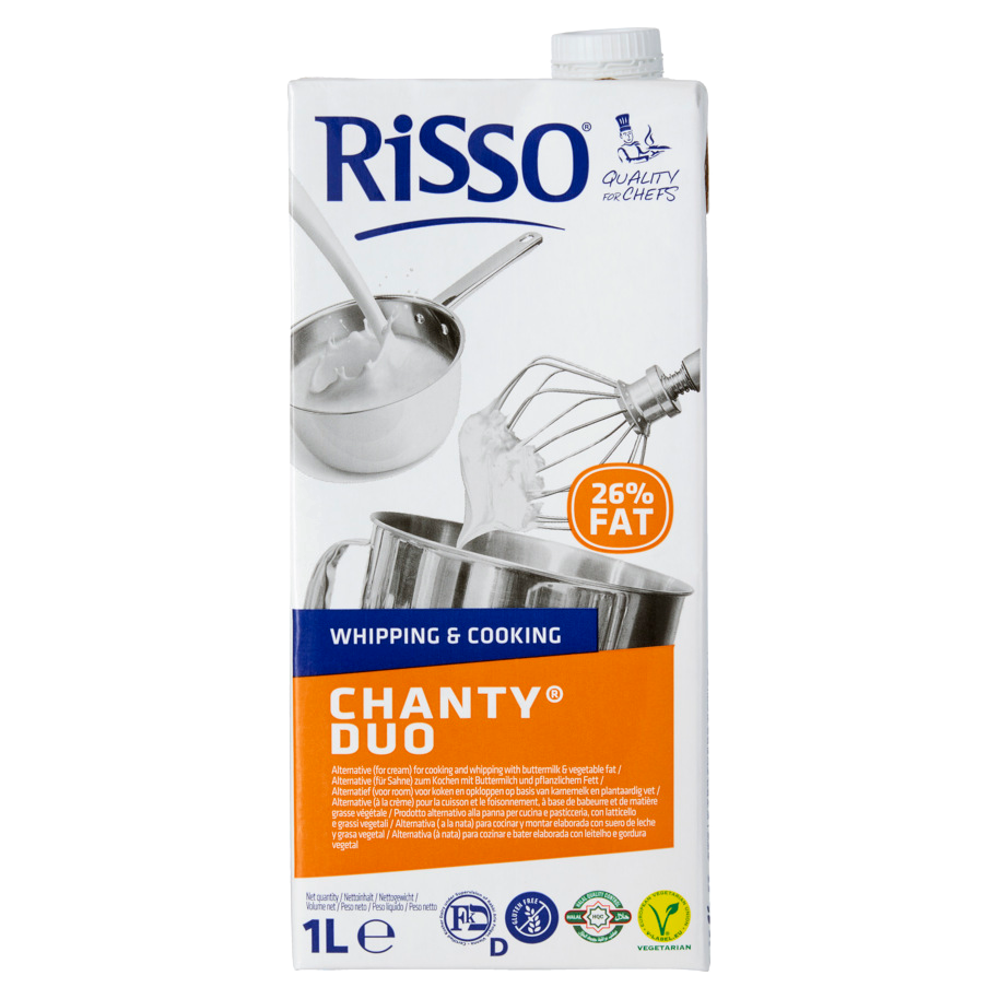Risso Chanty Duo 1L whipping and cooking cream